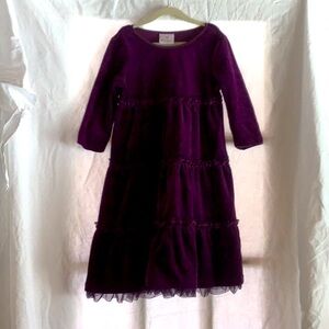 Hanna Andersson purple velvet dress